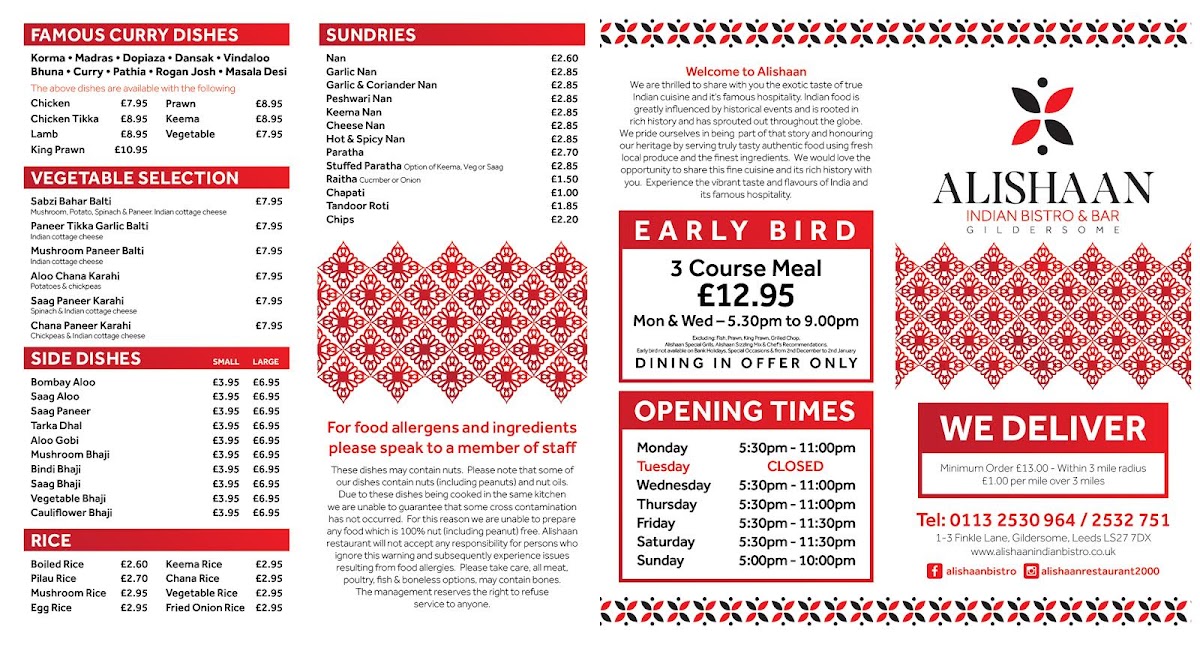 Menu Alishaan Indian Bistro-2